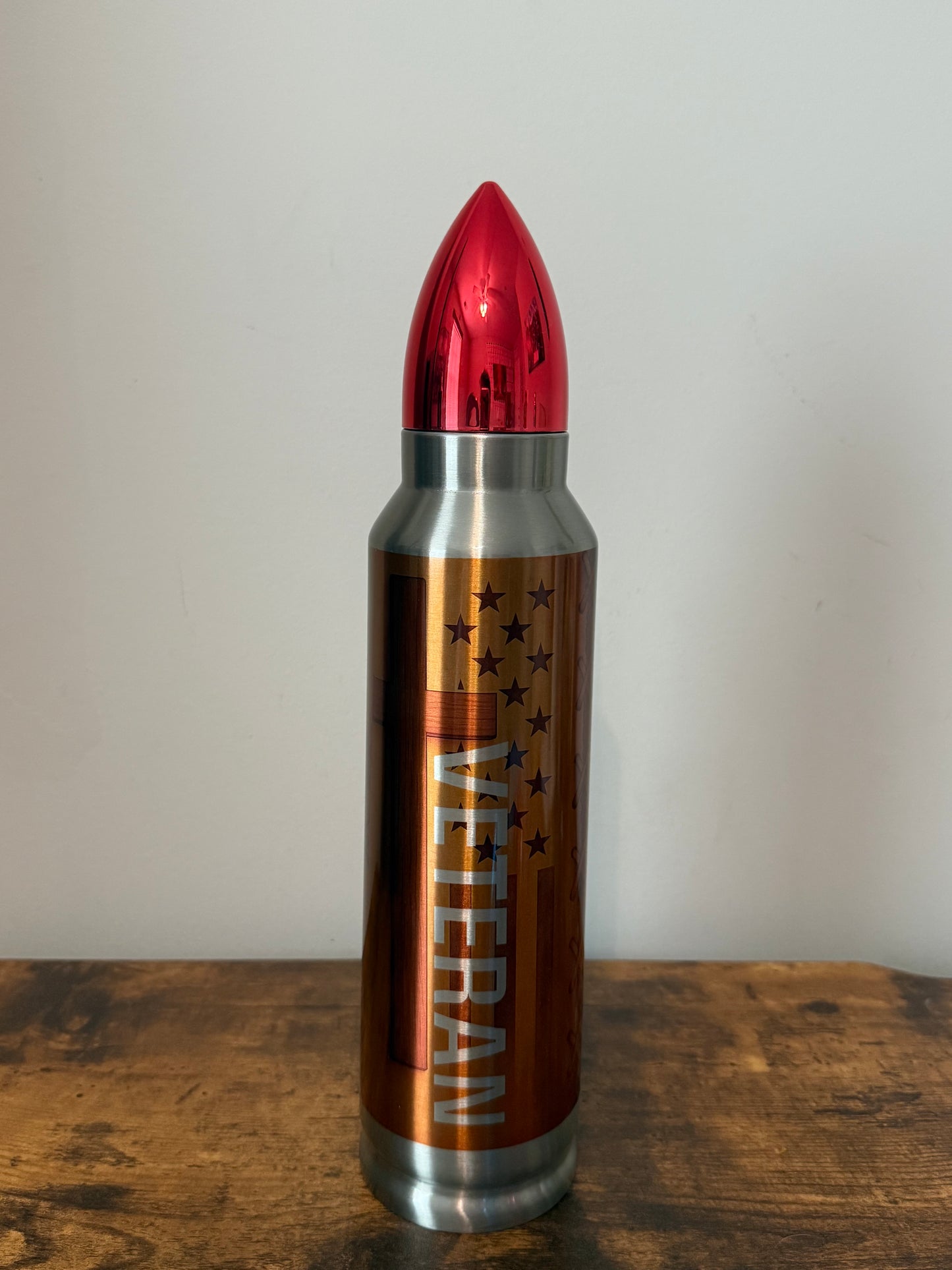 π¦
 American Valor | 32oz Veteran Bullet Tumbler β Eagle & Heroes Edition πΊπΈπ£