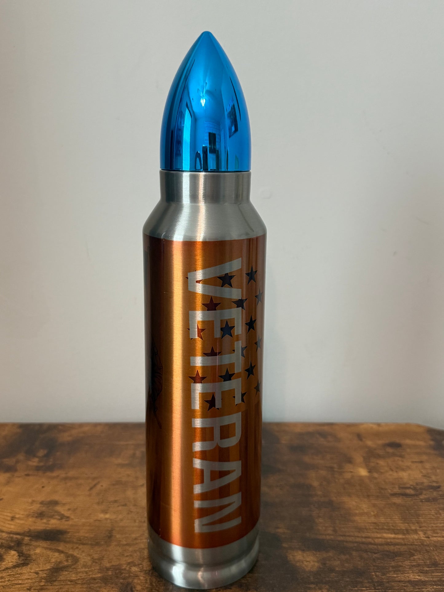 ⭐ VETERAN Bold | 32oz Bullet Tumbler – Star Spangled Edition ✨🎖️