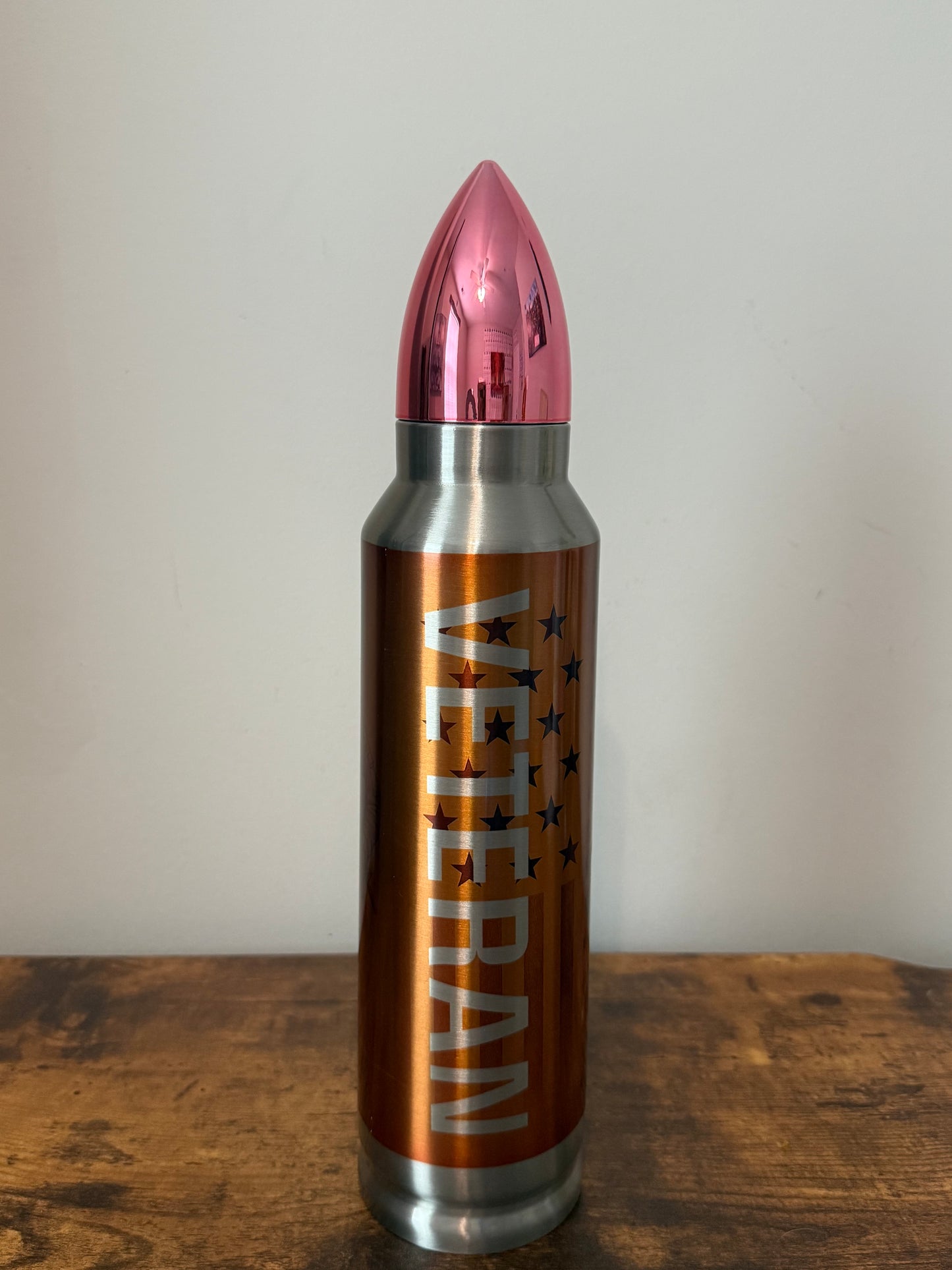 ⭐ VETERAN Bold | 32oz Bullet Tumbler – Star Spangled Edition ✨🎖️