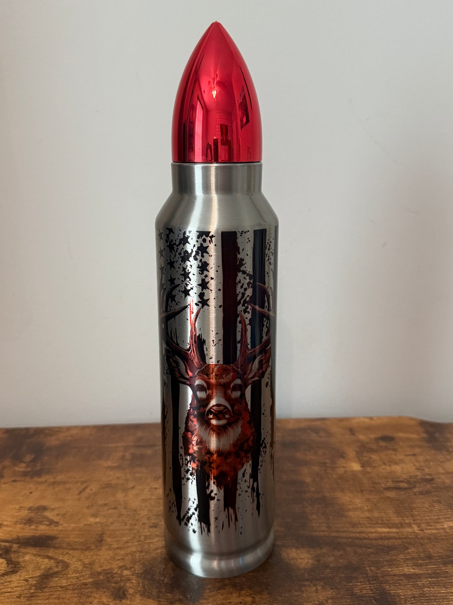 π¦π―πΊπΈ Buck Wild Freedom | 32oz Bullet Tumbler β Red Lid Edition π¦π―πΊπΈ