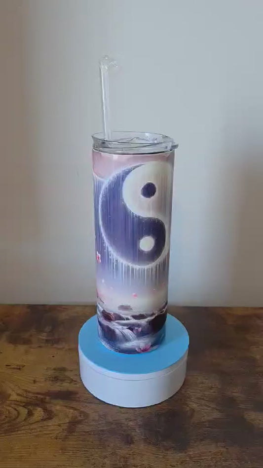 Yin Yang Waterfall  20oz Tumbler Gift Set – Full Bundle Included