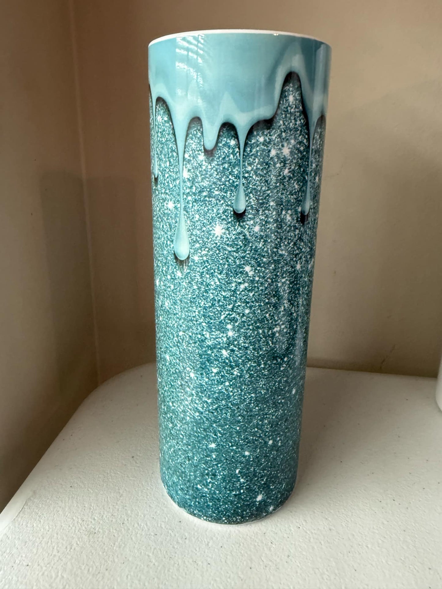Glitter Drip (VARIOUS COLORS)20oz Custom Tumbler(With Straw)