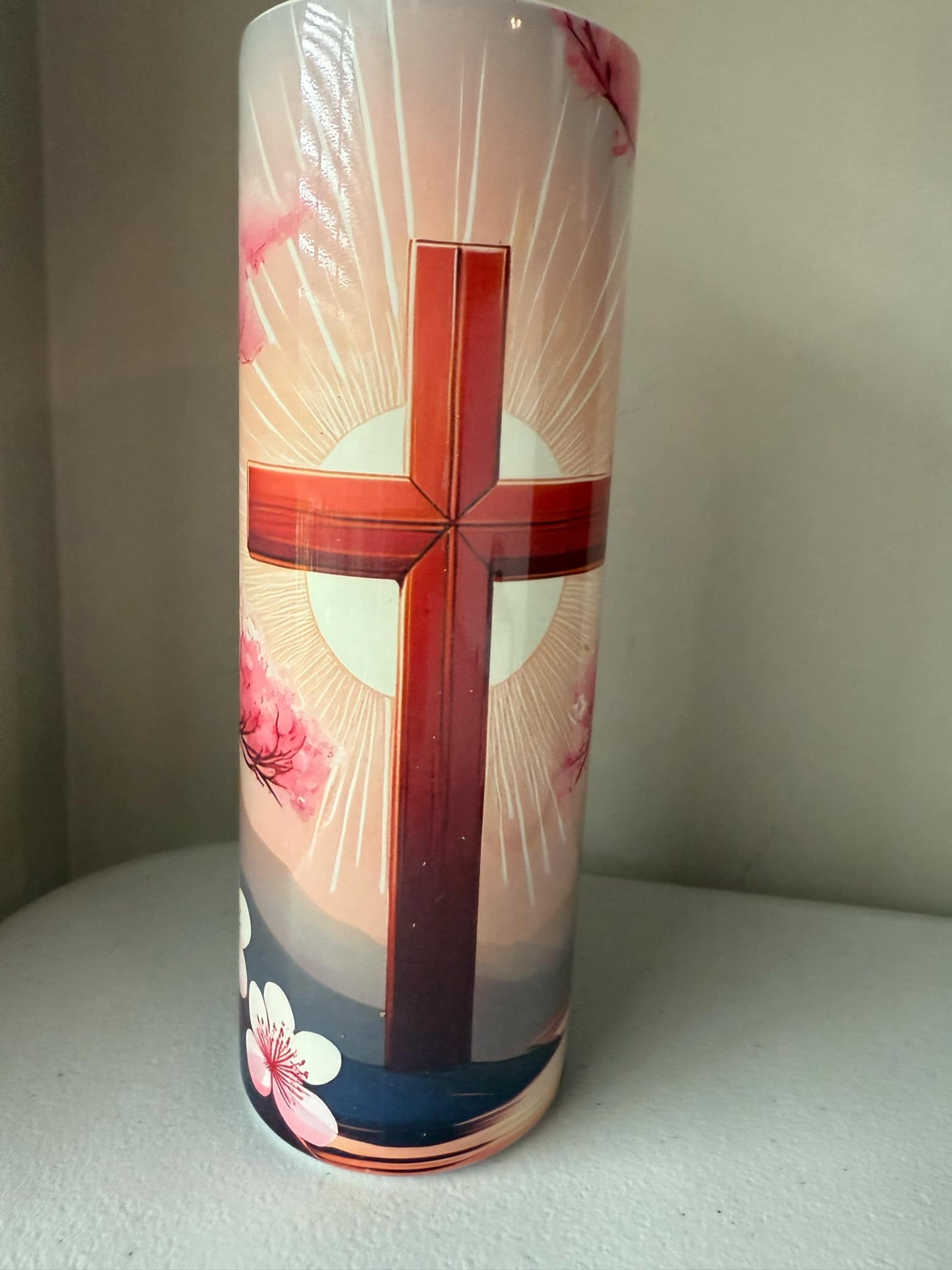 Cross Blossom 20oz Tumbler (With Straw)
