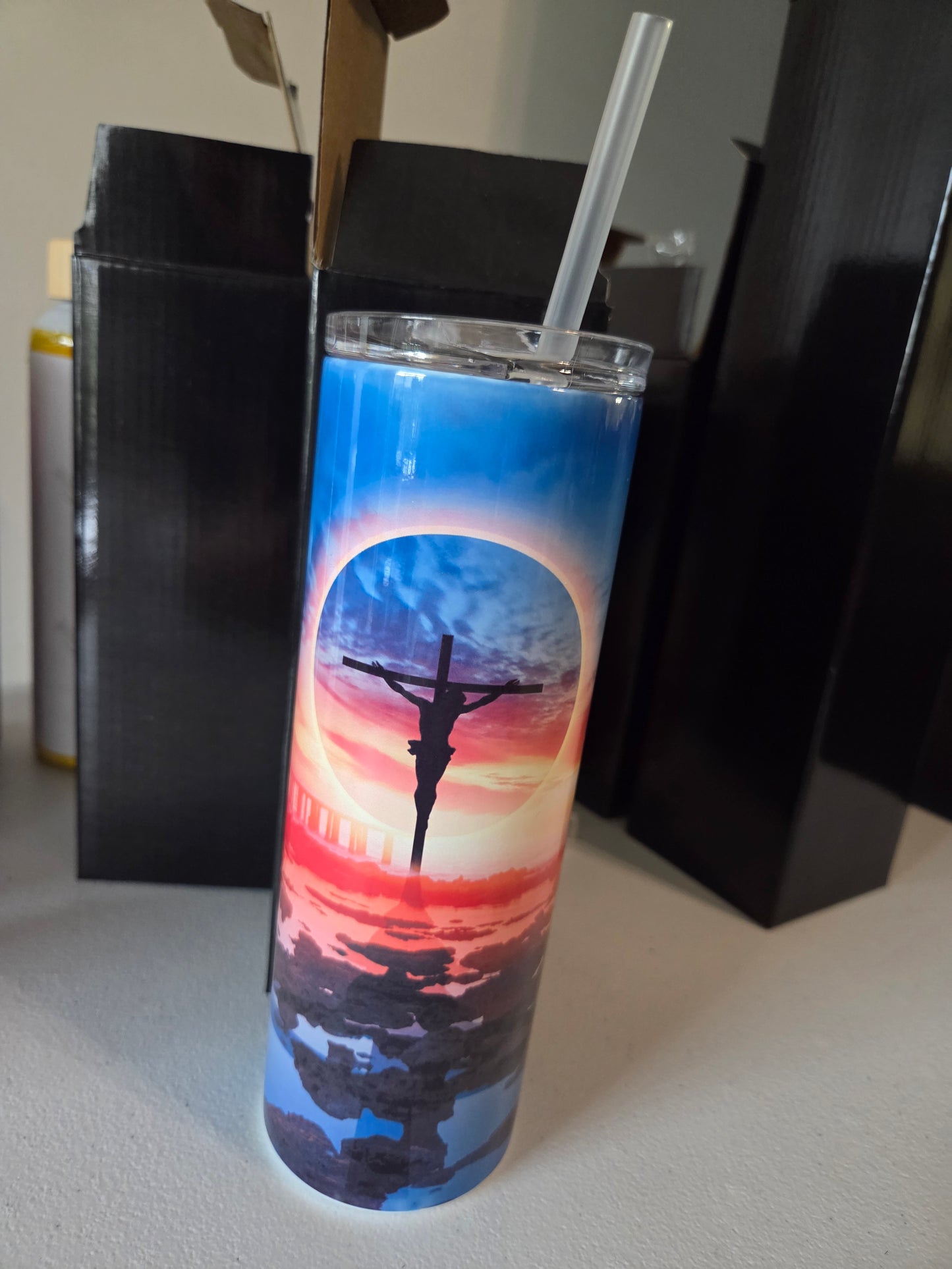 Faith Filled 20oz custom tumbler (With Straw)