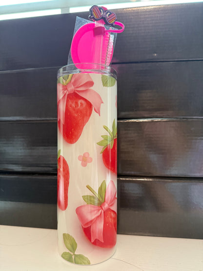 Strawberry Bows  20oz Tumbler Gift Set – Full Bundle Included