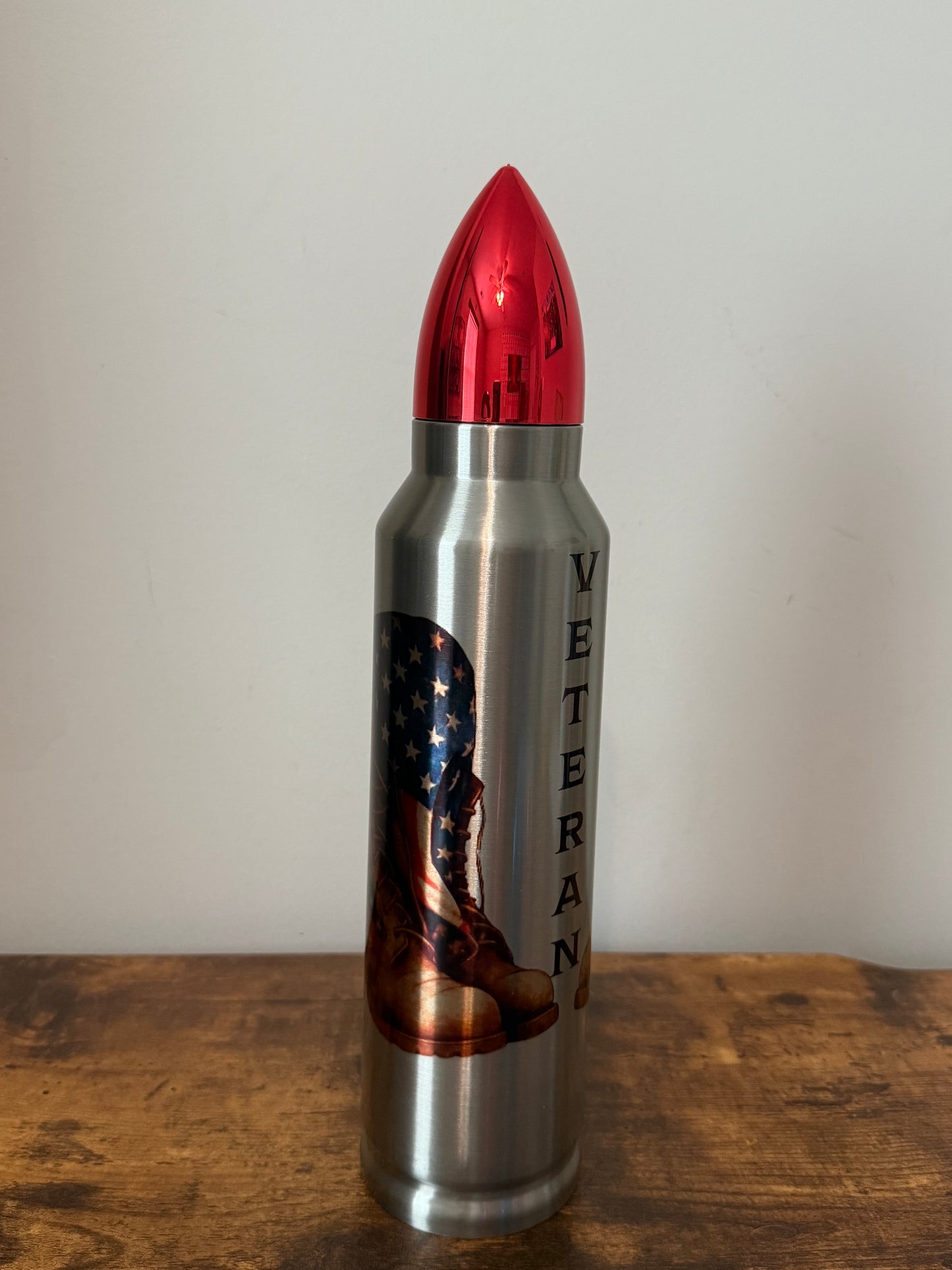 🇺🇸 Veteran’s Honor | 32oz Bullet Tumbler – Boots of Service Edition 👢🪖