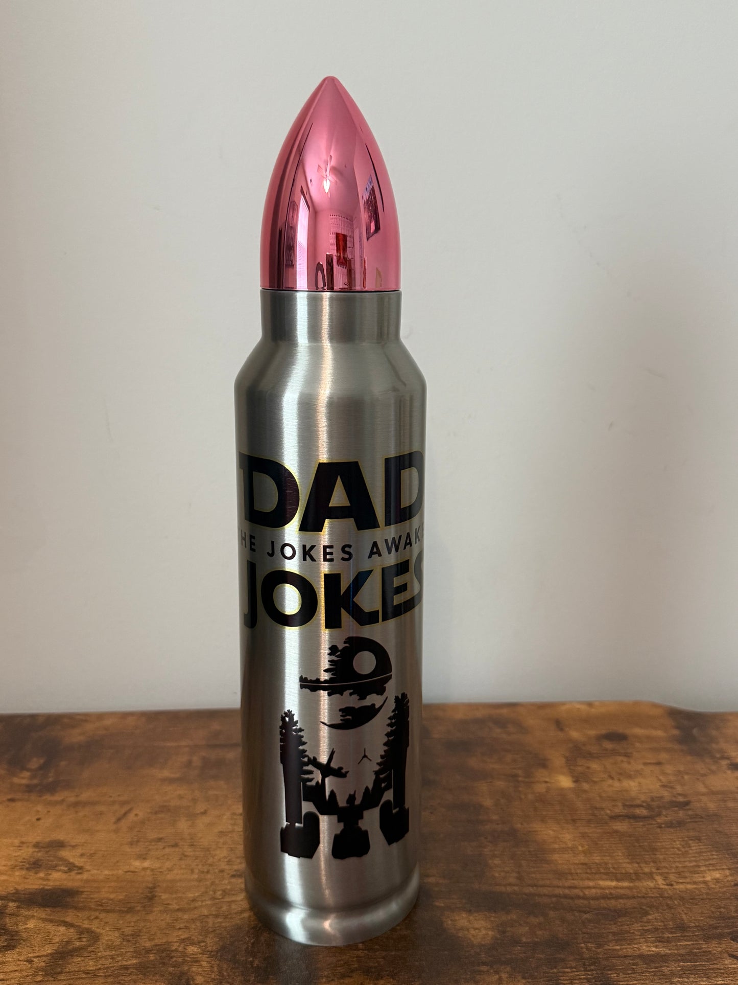 🛸 Dad Jokes Awaken | 32oz Bullet Tumbler – Galactic Edition ⚔️🌌