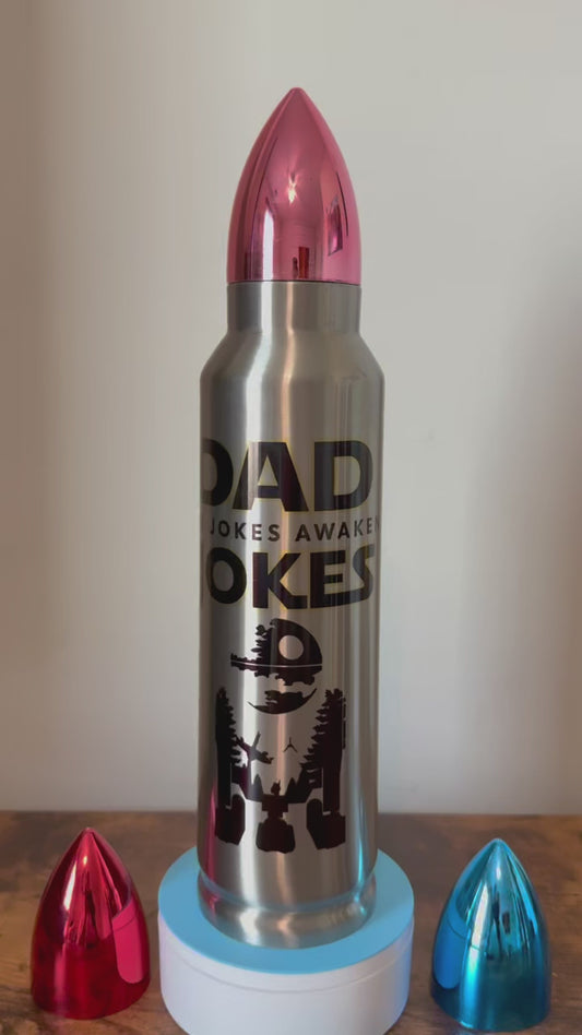 🛸 Dad Jokes Awaken | 32oz Bullet Tumbler – Galactic Edition ⚔️🌌
