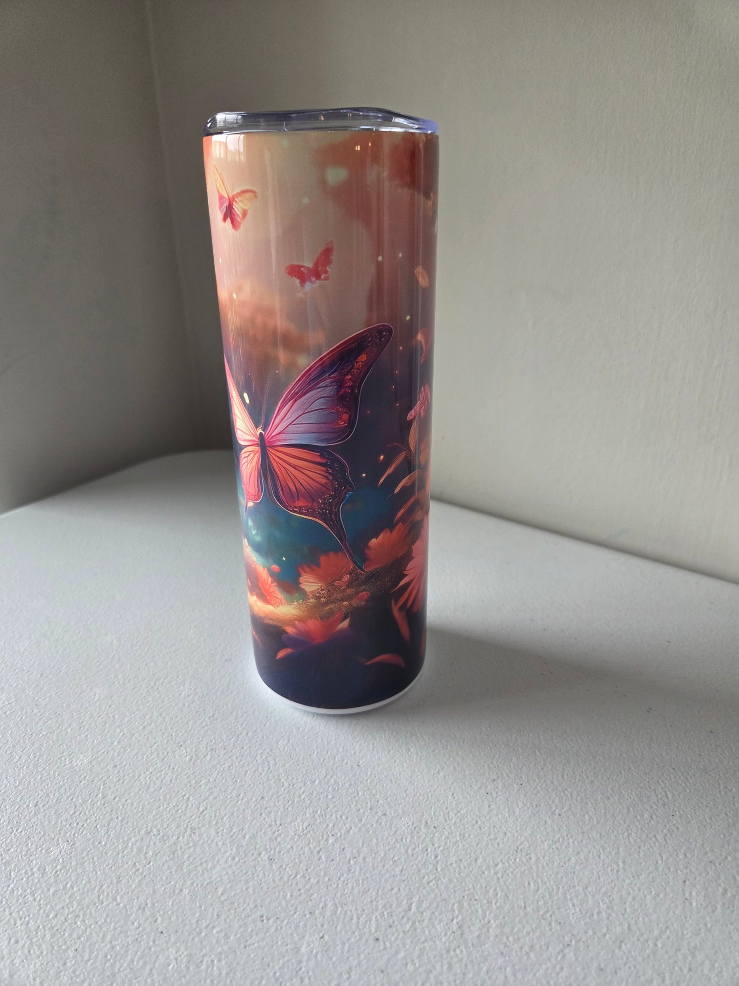 Butterfly Sanctuary Realm Custom Tumbler 20oz (With Straw)