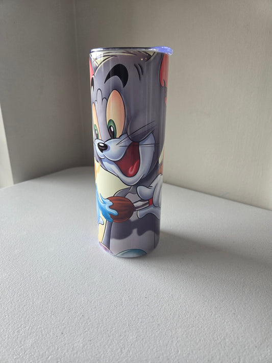 Tom and Jerry Tumbler Custom 20oz (With Straw)